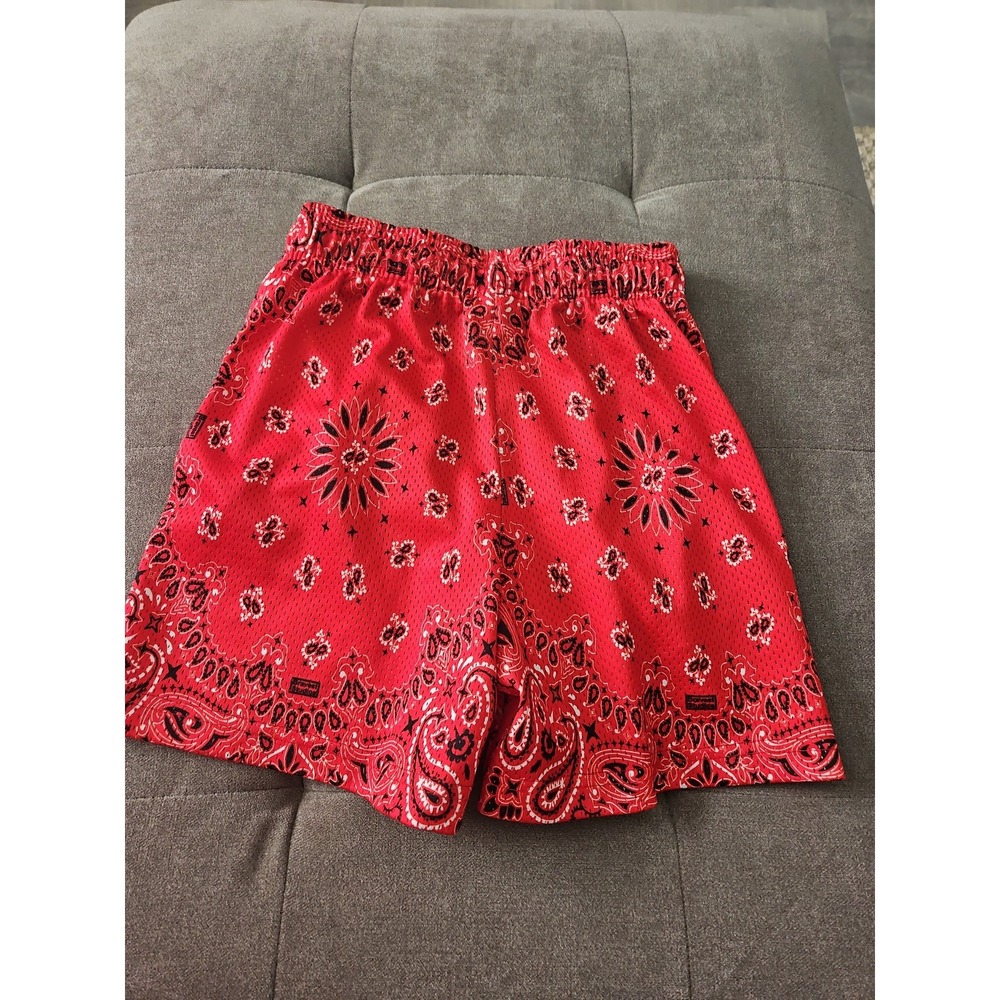 Bravest Studios Red Paisley Athletic Shorts - Picture 9 of 12